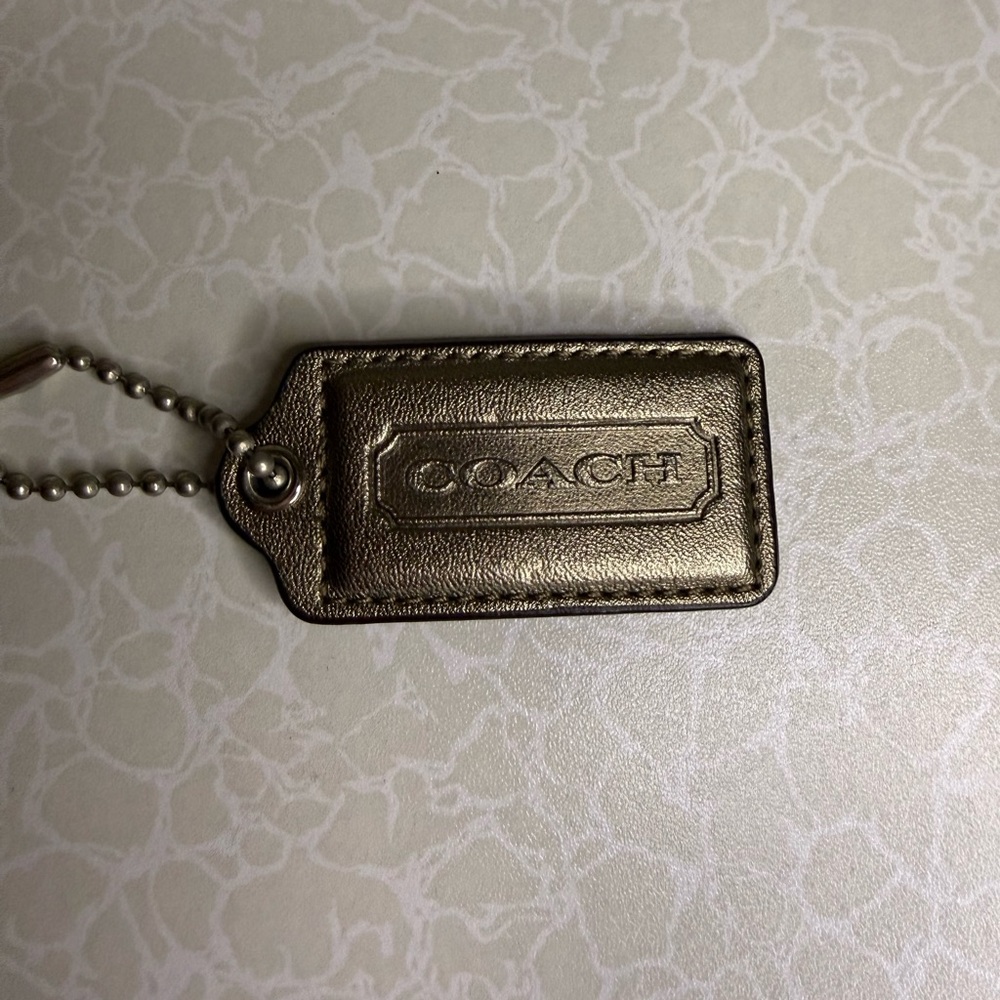 Coach Metallic Gold Tag